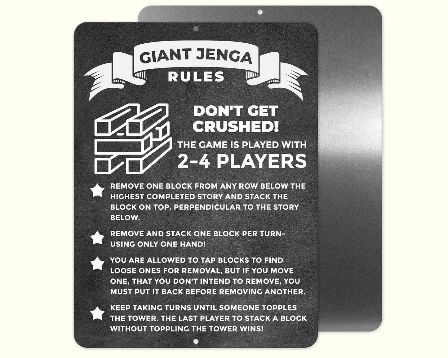 Giant Jenga Sign 12x18