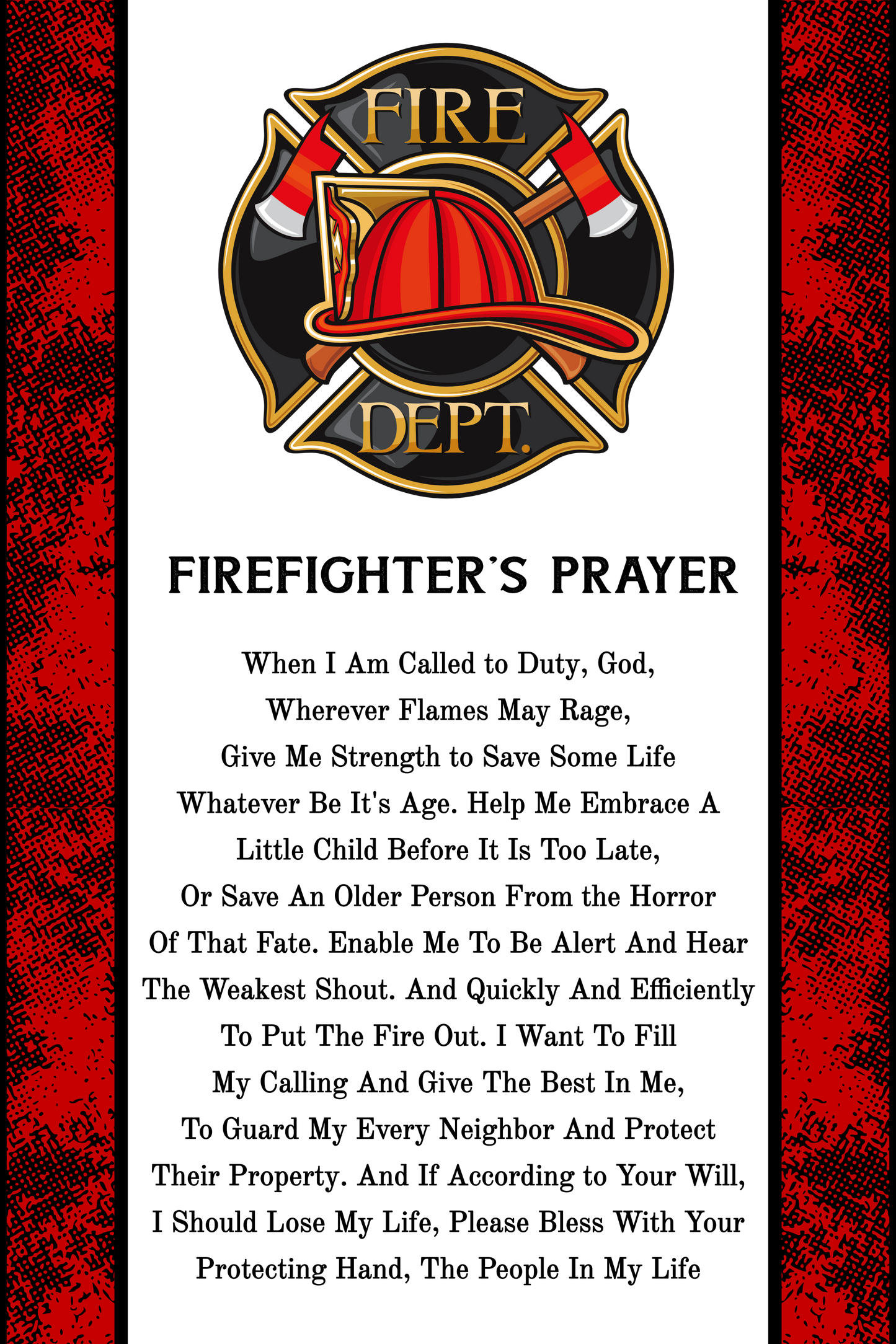 Firefighter Prayer Flag