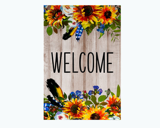Sunflower Welcome Flag