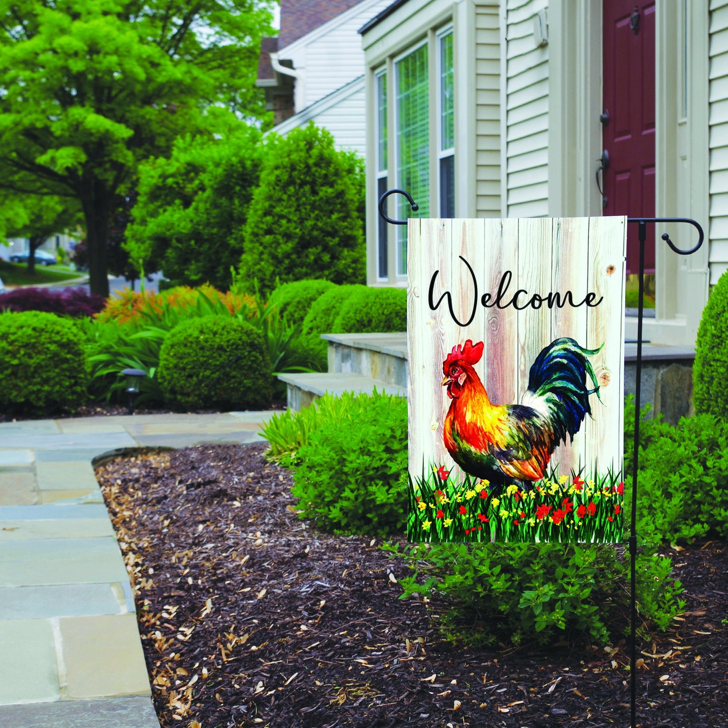 Welcome Chicken Flag