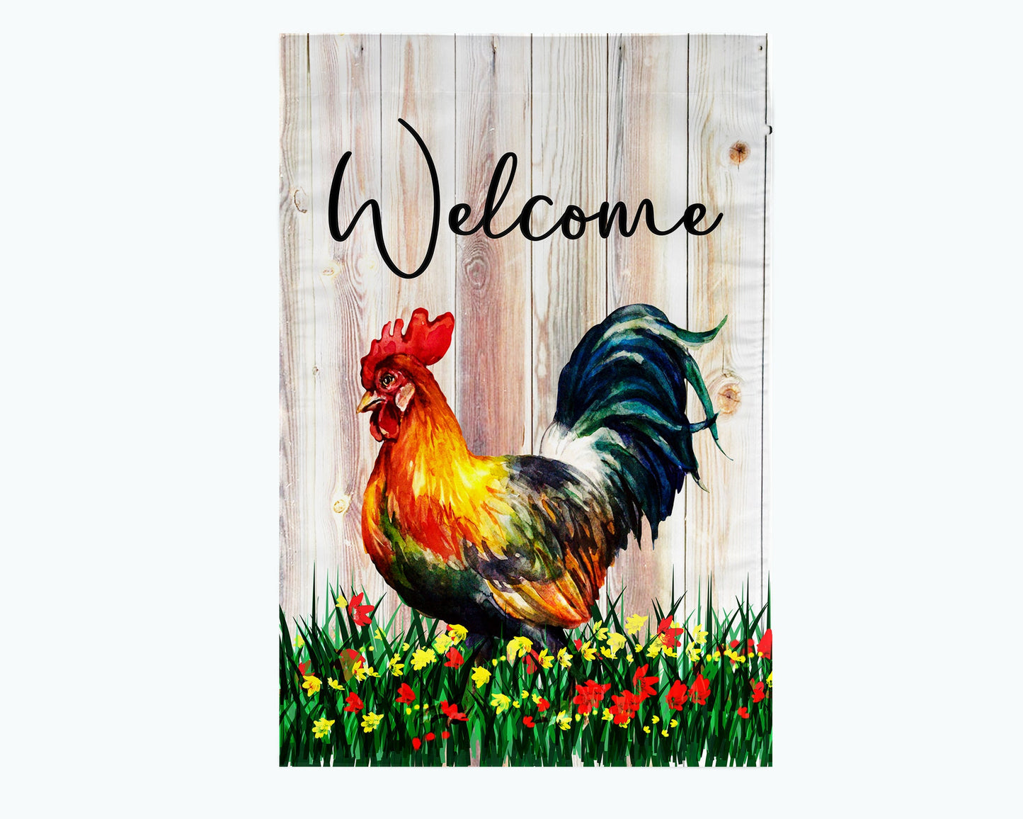Welcome Chicken Flag