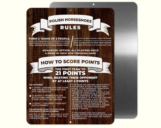 Polish Horseshoes Sign 12x18