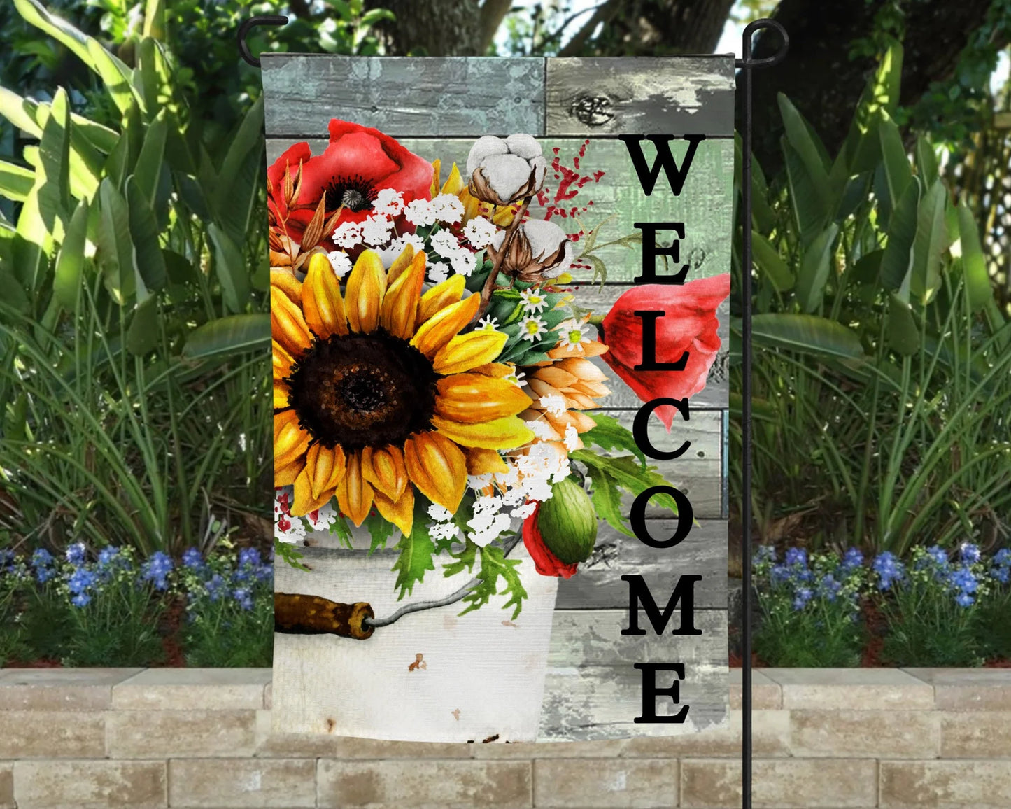 Welcome Spring Garden Flag