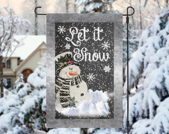 Let it Snow Christmas Garden Flag